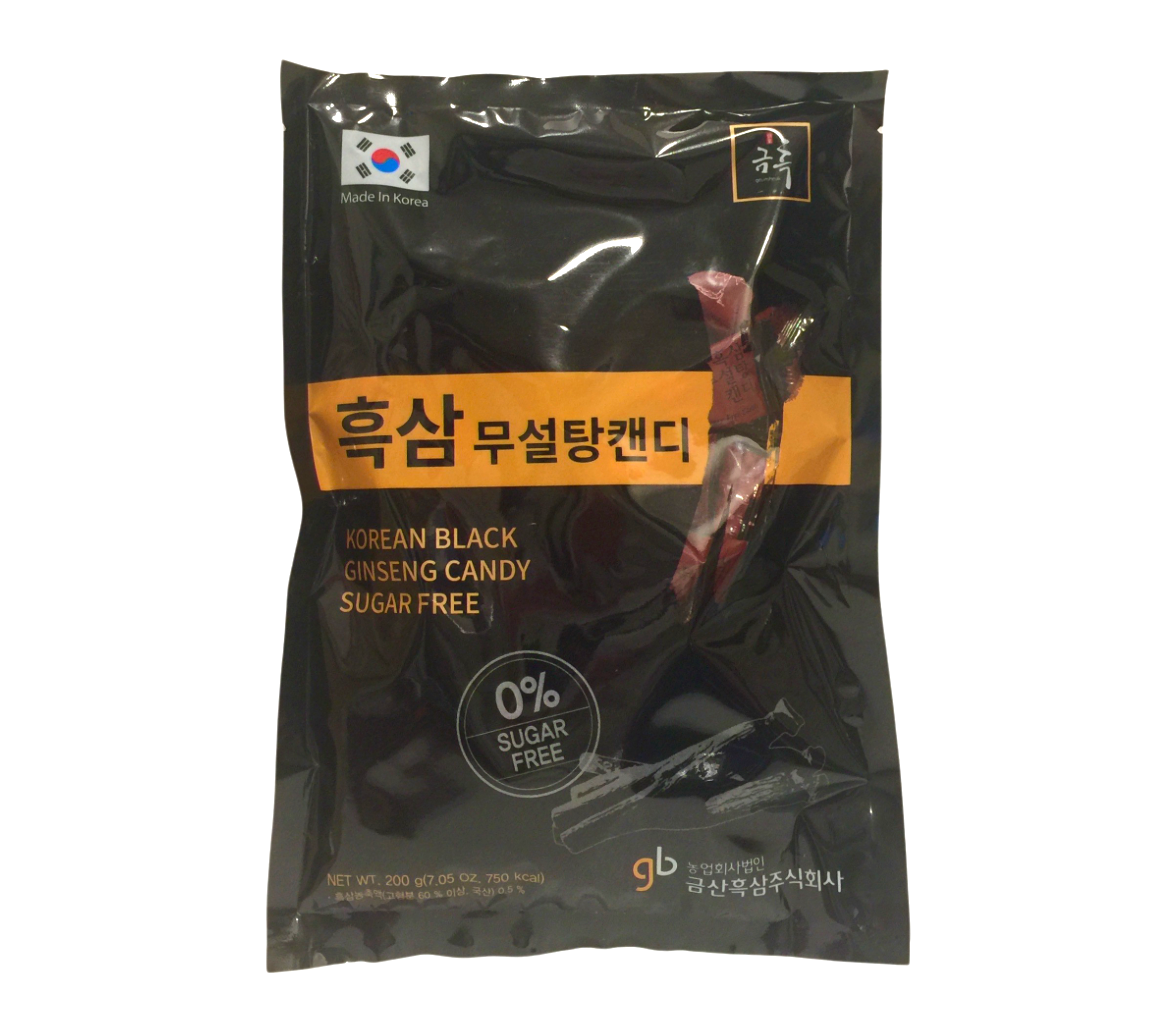 Korean black ginseng concentrate 1000mg sugar/sodium-free candy 7oz (200g)