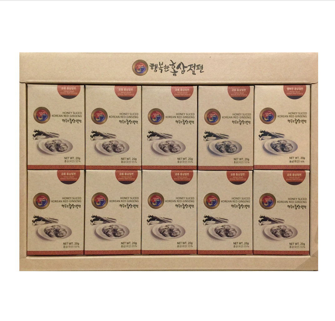 Sweetened Korean red ginseng 55% slices 10 packs (200g)