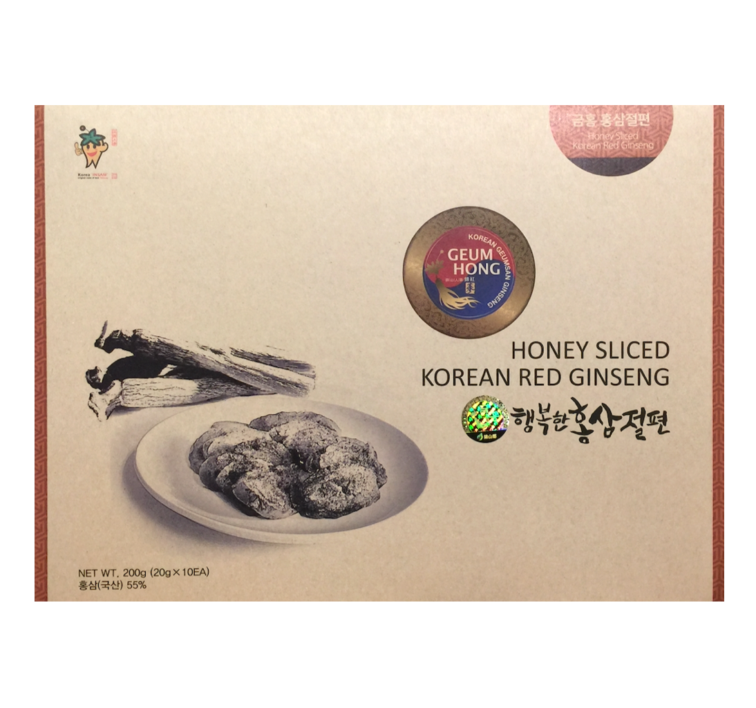 Sweetened Korean red ginseng 55% slices 10 packs (200g)