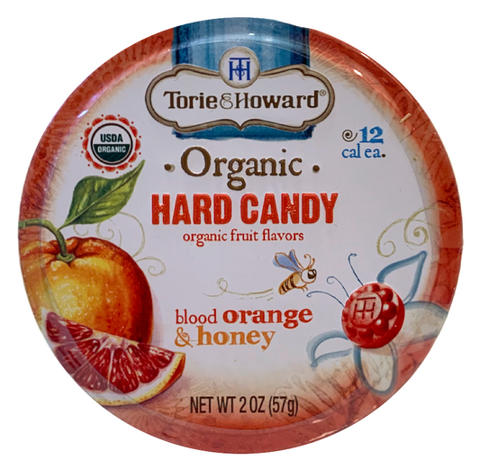 Organic blood orange & honey candy tin 2oz (57g)