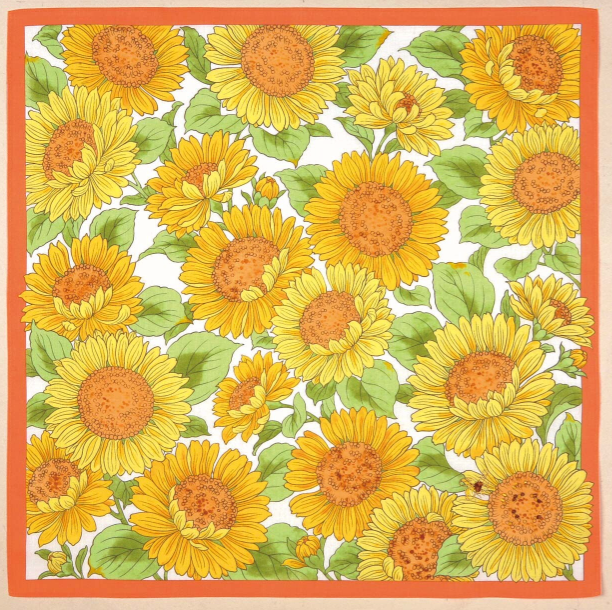Japanese cotton handkerchief - Sunflower (2 colors)