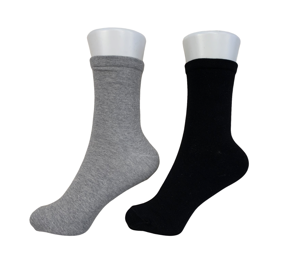Unisex cotton blend no-compression socks (2 colors)