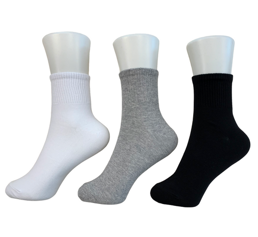 Men's cotton blend ankle socks (3 colors)