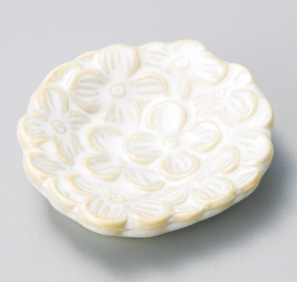 Minoyaki ware chopstick rest - blossom series (6 colors)