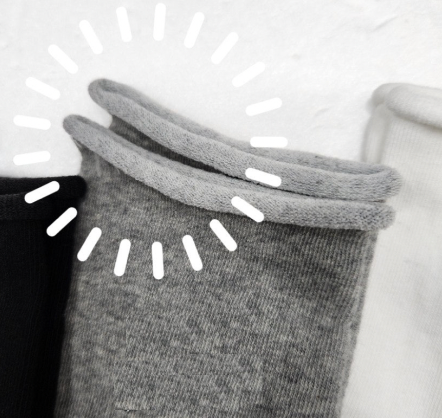 Women's cotton blend no-band socks (3 colors)