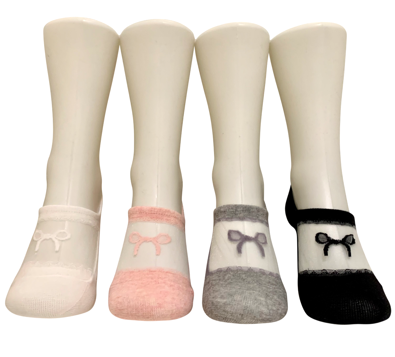 Korean cotton blend no-show socks - Mesh medium (5 designs)