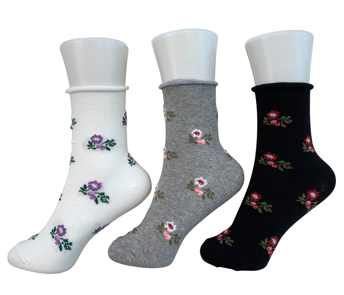 Korean cotton blend socks - No-Band medium (3 colors)