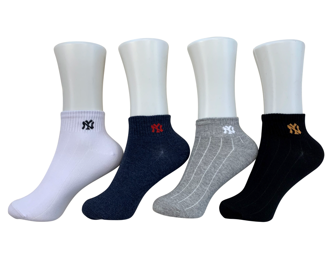 Korean cotton blend ankle socks - NY medium (4 colors)
