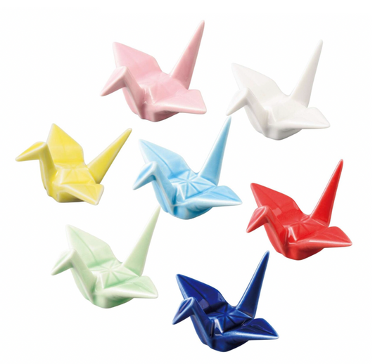 Chopstick rest - crane, a bird of congratulation