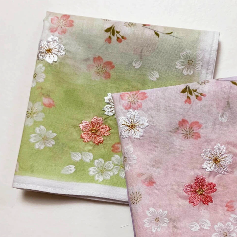 Japanese cotton handkerchief - Cherry blossom (3 colors)