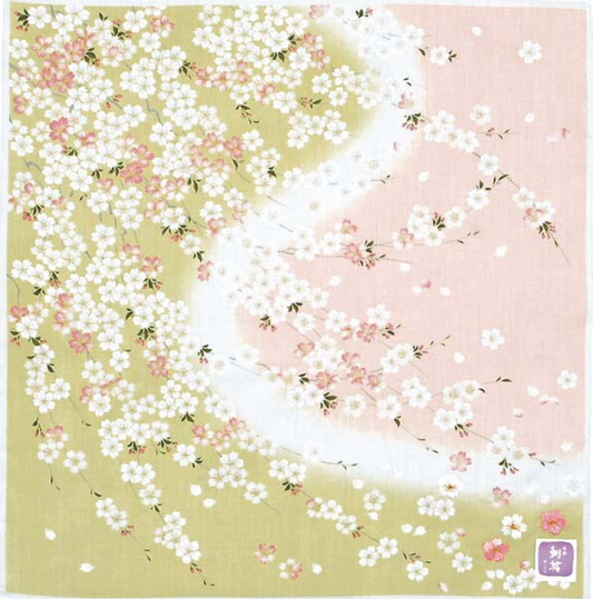 Japanese cotton handkerchief - Cherry blossom (3 colors)