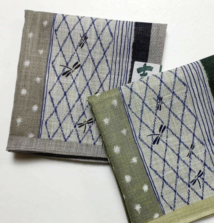 Japanese cotton handkerchief - Dragonflies (3 colors)