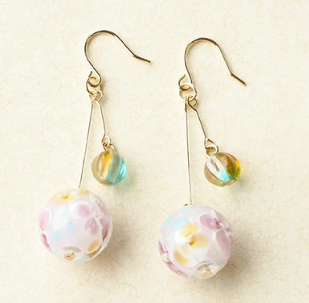 Glass bead earrings (4 colors)