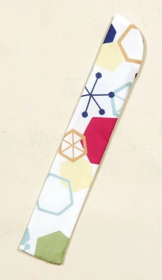 Polyester folding fan with case