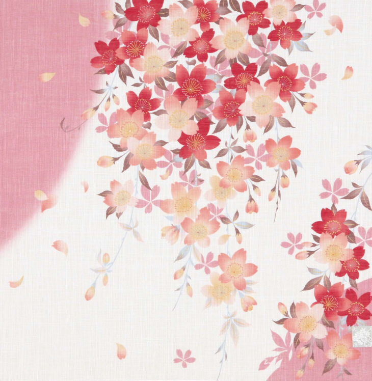 Japanese cotton handkerchief - Cherry blossom (3 colors)
