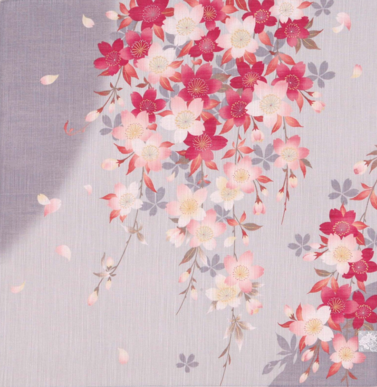 Japanese cotton handkerchief - Cherry blossom (3 colors)