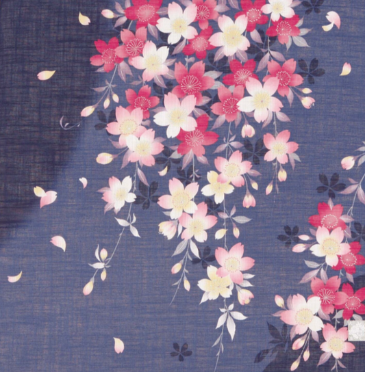 Japanese cotton handkerchief - Cherry blossom (3 colors)