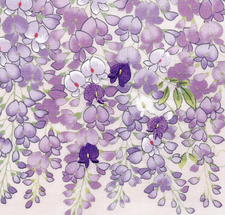 Japanese cotton handkerchief - Wisteria trellis (3 colors)