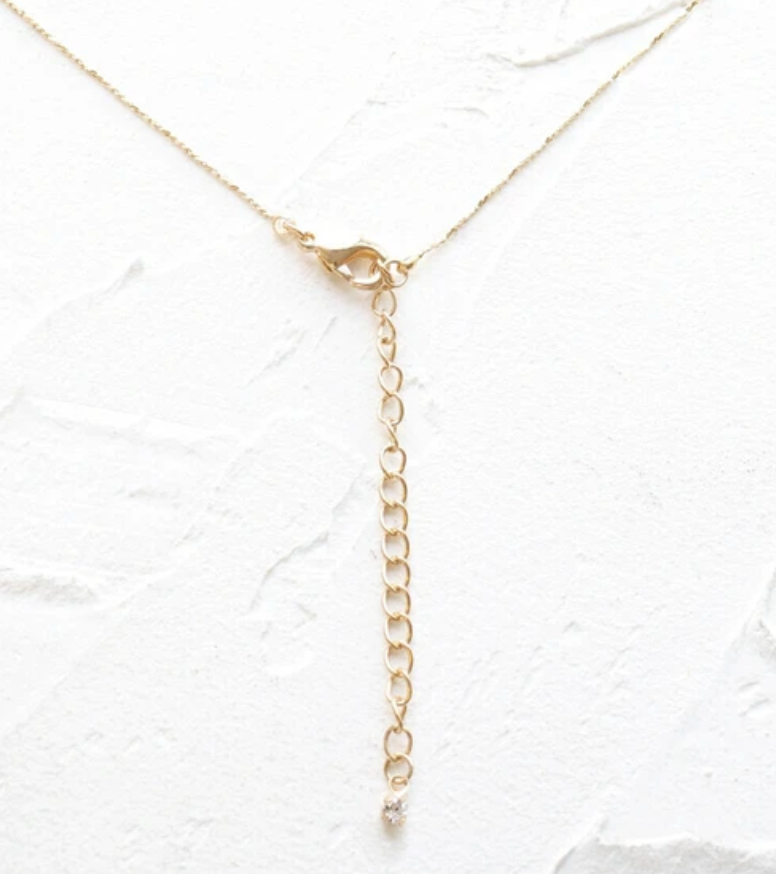 Birthday stone & dried flower necklace