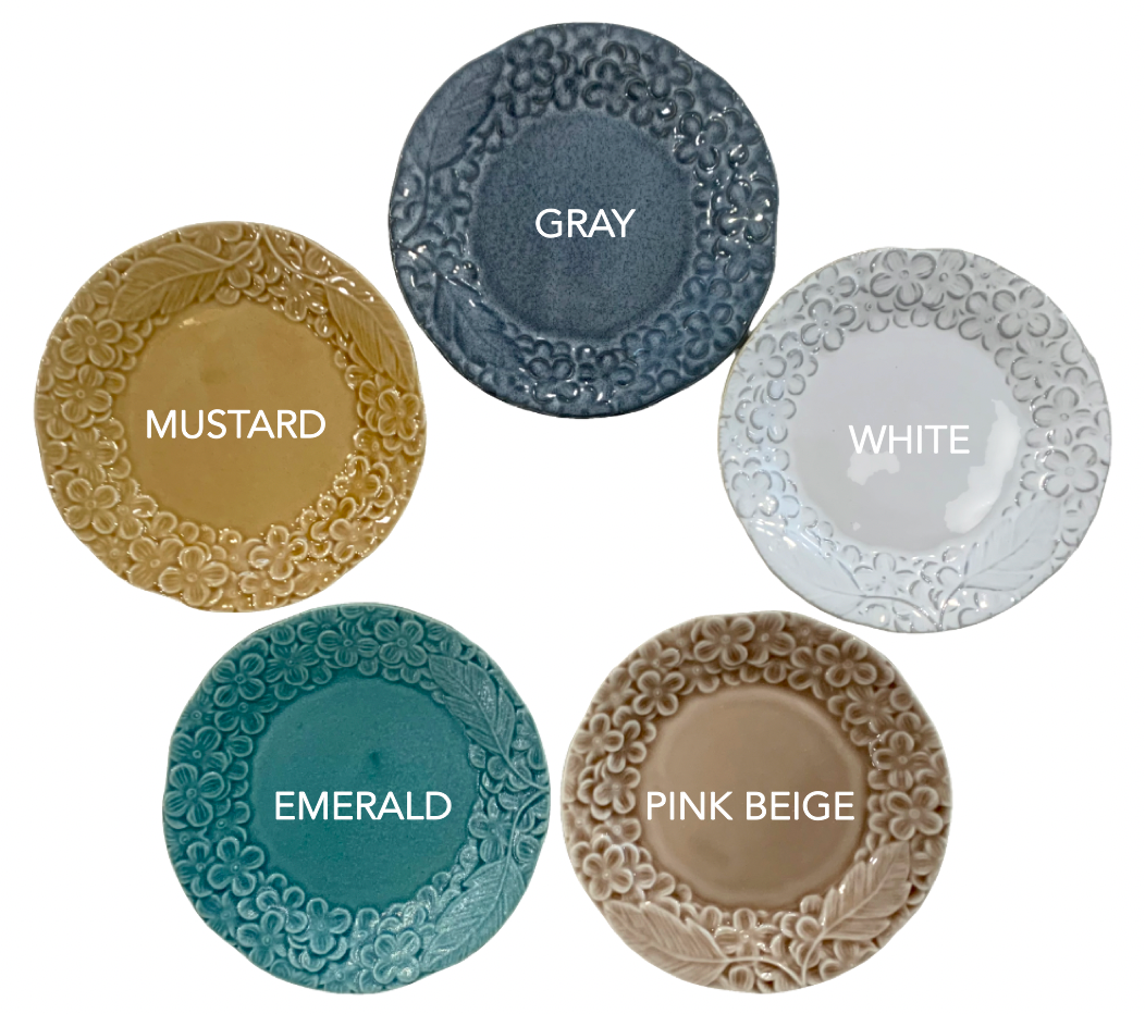 Minoyaki ware small plate - blossom series (5 colors)