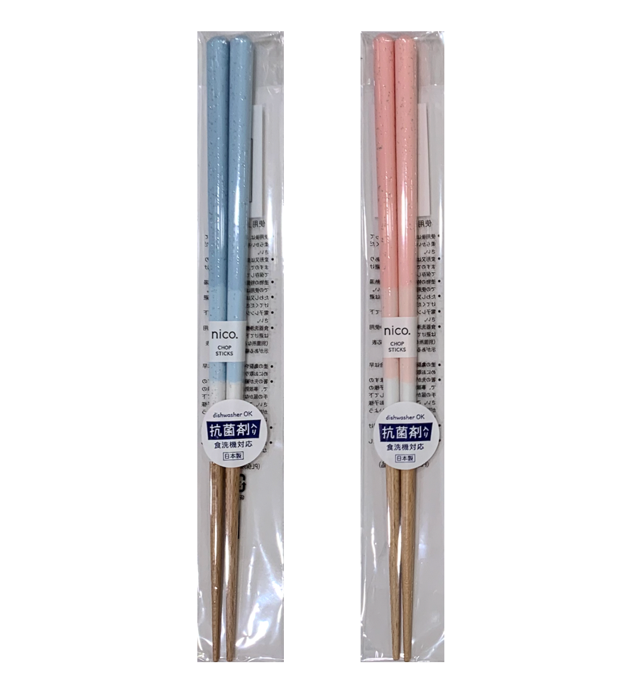 Wakasa lacquer antibacterial dishwasher-safe chopsticks - Pastel (2 colors)