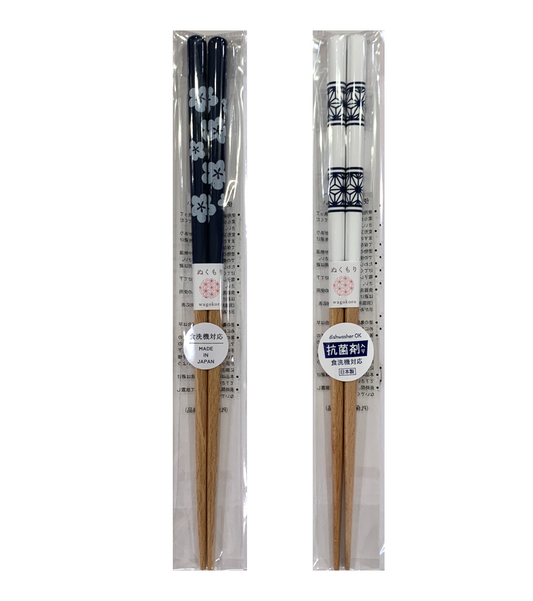 Wakasa lacquer antibacterial dishwasher-safe chopsticks (2 colors)