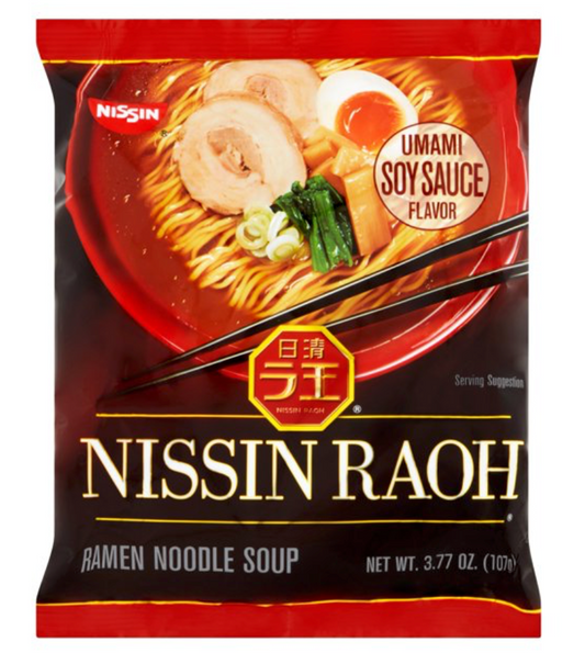 Nissin raoh umami soy sauce flavor ramen 3.7oz (107g)