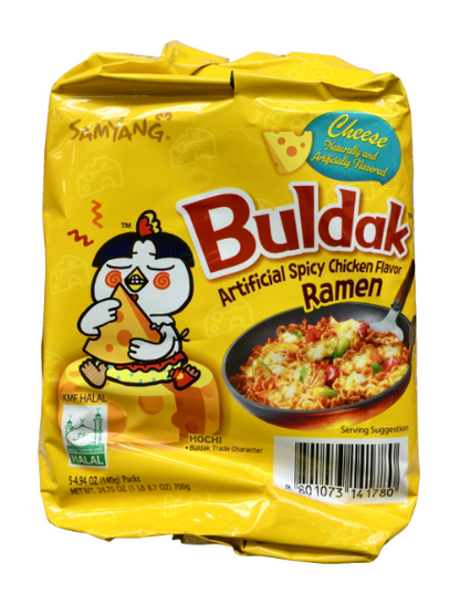 Samyang buldak cheese spicy chicken flavor ramen 4.93oz 5 packs (750g) 🌶🌶