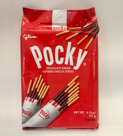 Pocky 巧克力奶油饼干棒 9 包 4.1 盎司（117 克）