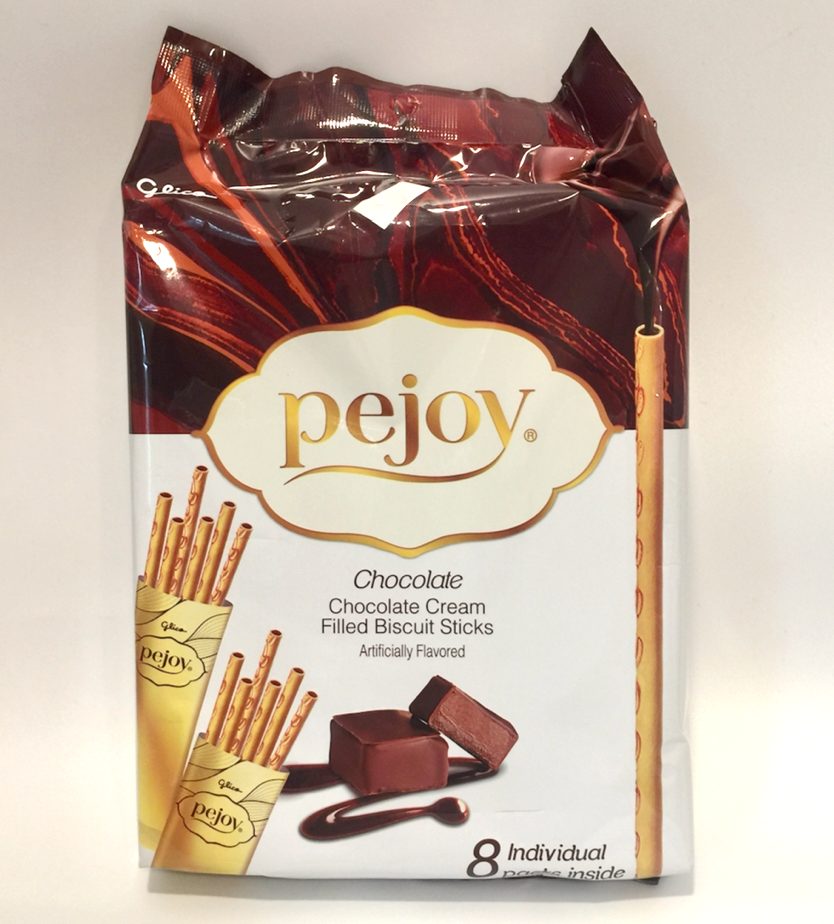 Pejoy 초콜릿 크림 필링 비스킷 스틱 9팩 4.24oz (120g)