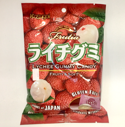 Kasugai frutia lychee gummy candy 3.5oz (102g)