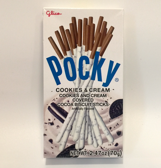 Pocky cookie & cream covered cocoa biscuit sticks 2.4oz (70g)