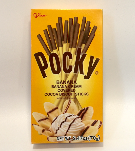 Pocky banana cream covered cocoa biscuit sticks 2.4oz (70g)