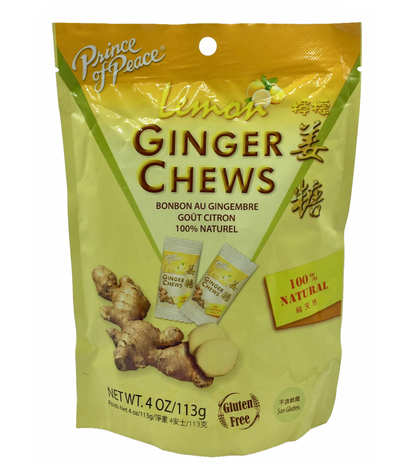 Prince of Peace lemon ginger chew 4oz (113g)