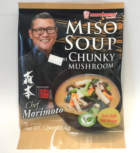 Marukome instant miso soup with chunky mushroom 1.2oz (35.4g)