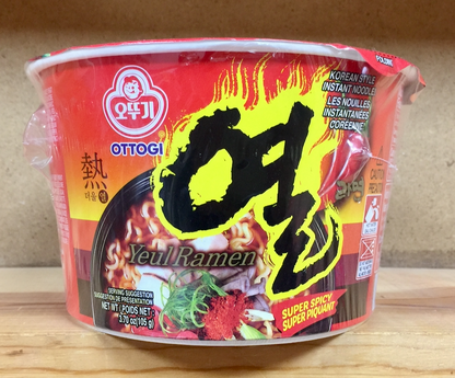 Ottogi yeul super spicy ramen bowl 3.7oz (105g) 🌶🌶