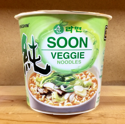 Nongshim Soon 美味素食纯素拉面杯 2.6 盎司 6 件（450 克）