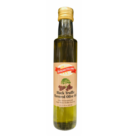 Supremo Italiano black truffle flavored oil 8fl.oz (237ml)