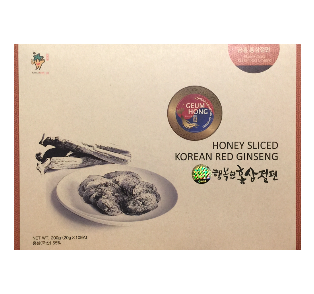 Sweetened Korean red ginseng 55% slices 10 packs 7oz (200g)