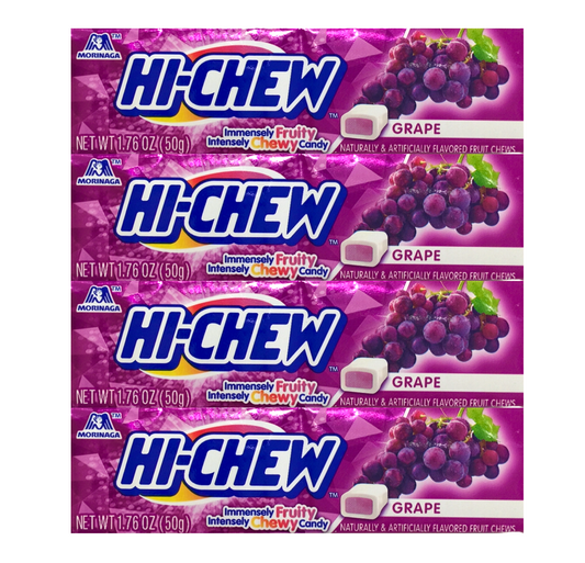 Hi-chew grape fruit chew 1.7oz 4 packs (200g)