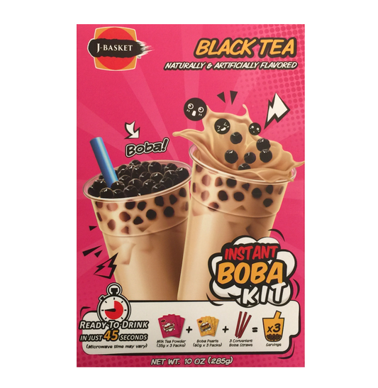 J-Basket black tea bubble tea kit 3 sets (285g)