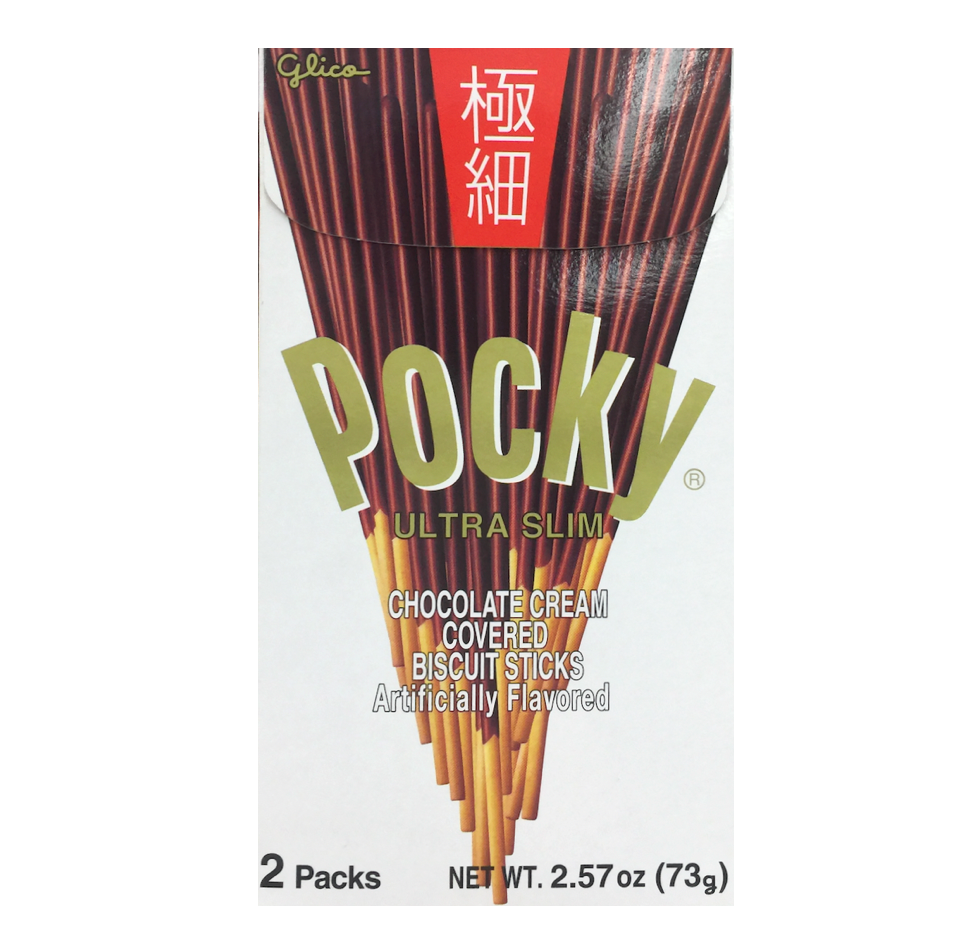 Pocky chocolate cream covered ultra slim biscuit sticks 2.5oz (73g)