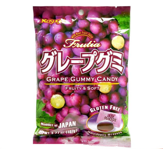 Kasugai frutia grape gummy candy 3.7oz (107g)