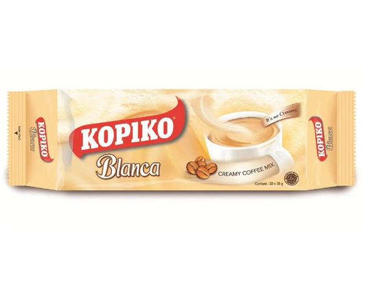 Kopiko blanca instant creamy coffee mix 30 sachets (900g)