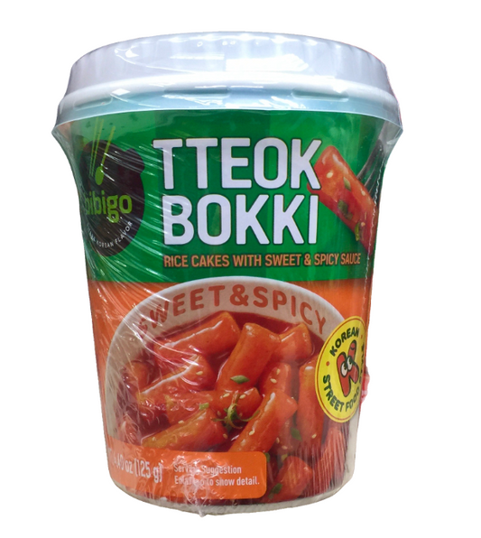Bibigo tteokbokki sweet & spicy rice cake cup 4.4oz (125g) 🌶