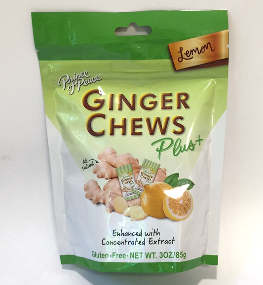 Prince of Peace GMO-free lemon ginger chew plus 3oz (85g)