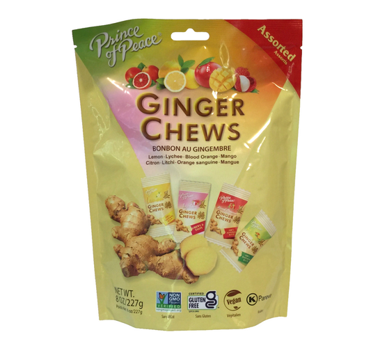 Prince of Peace Non-GMO assorted ginger chew 8oz (227g)