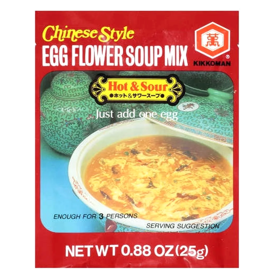 Kikkoman hot & sour egg soup mix (25g) 🌶