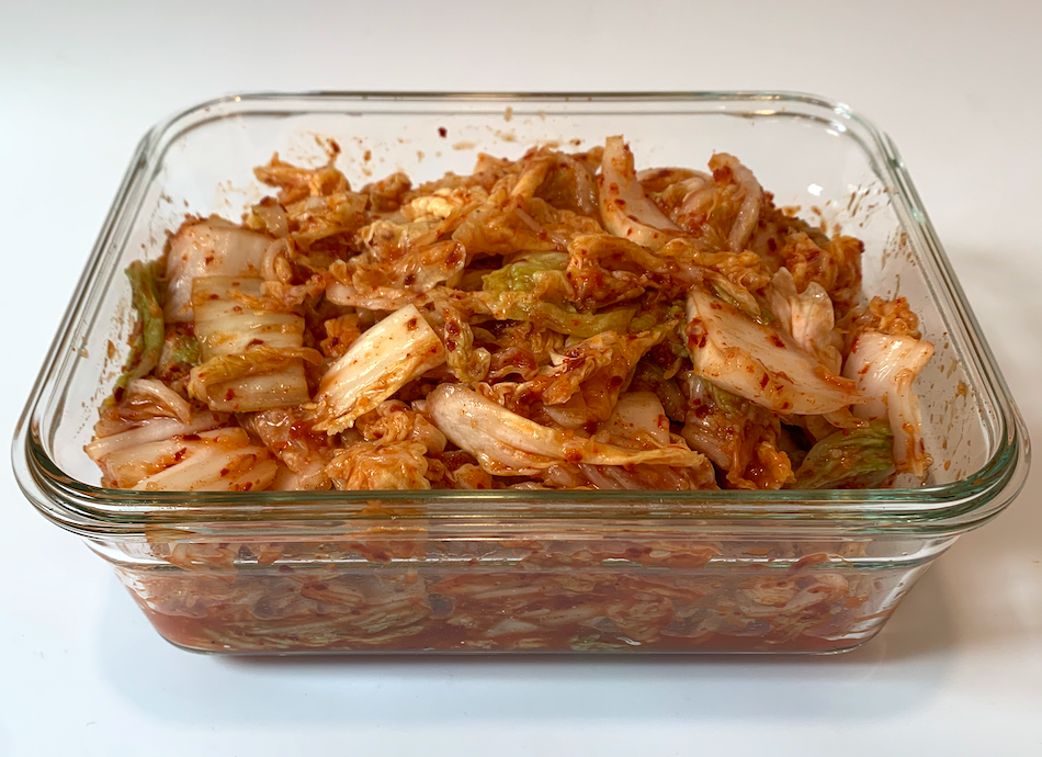 [Ref/Glass] Fuji apple Kimchi fresh slices 🌶