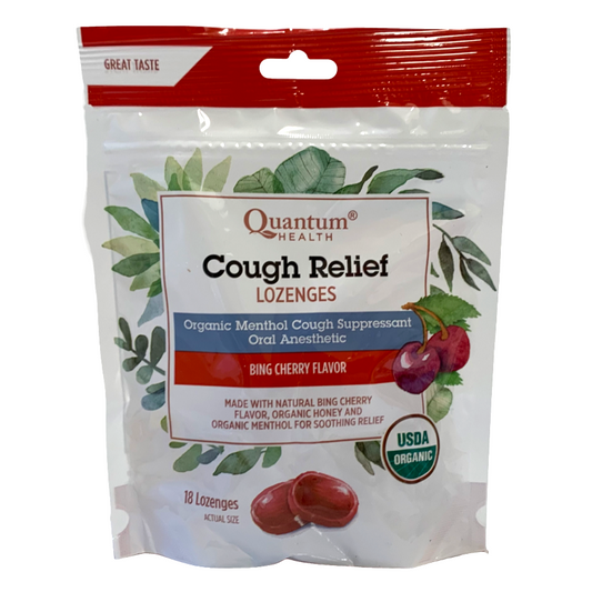 Organic cough relief cherry lozenges 18pc